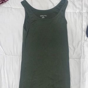 green tank top